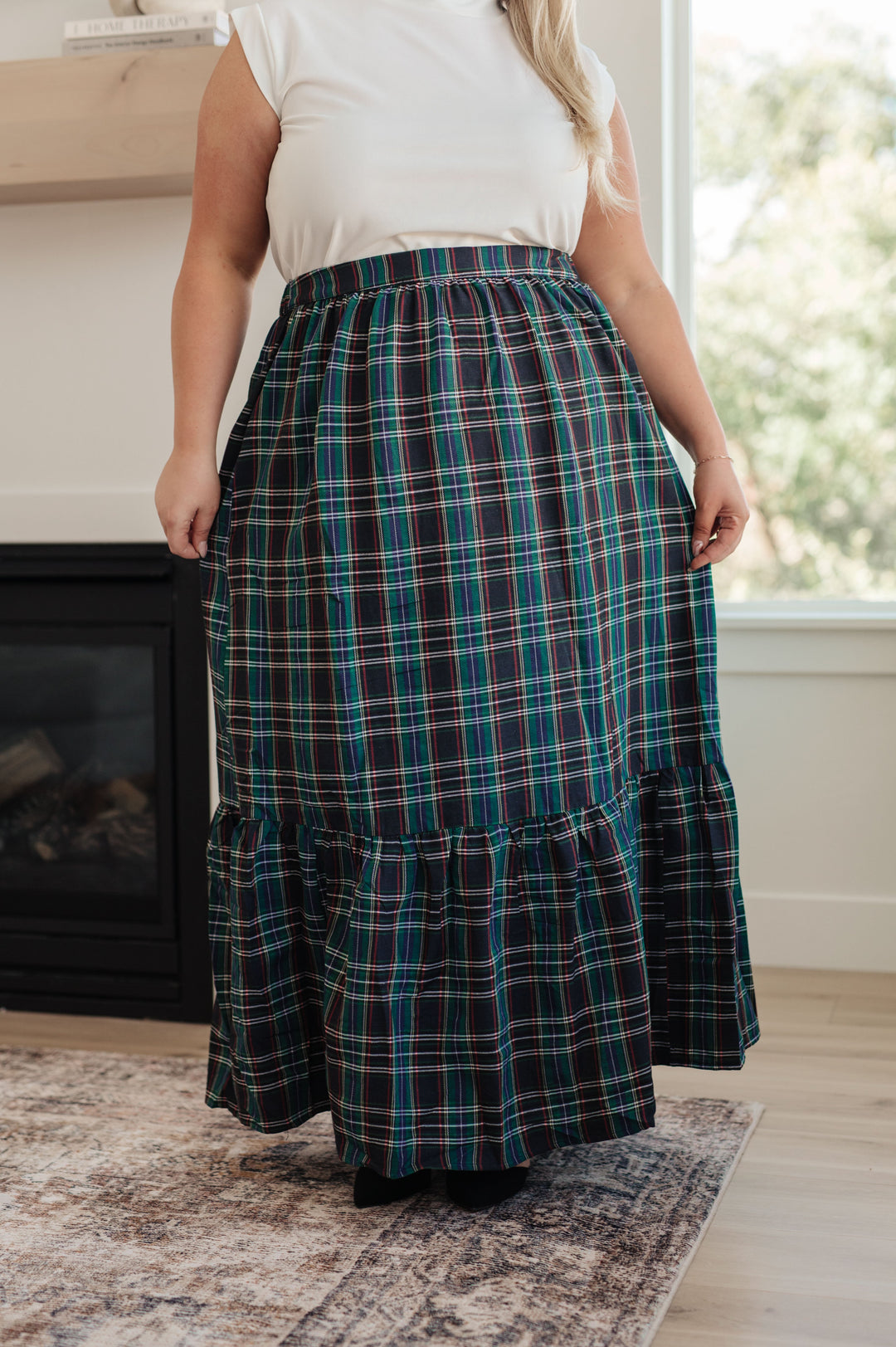 Plaid Perfection Maxi Skirt-Skirts-Inspired by Justeen-Women's Clothing Boutique