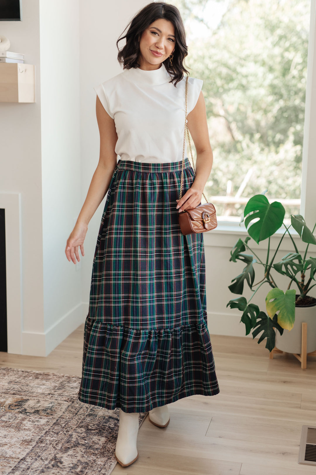 Plaid Perfection Maxi Skirt-Skirts-Inspired by Justeen-Women's Clothing Boutique