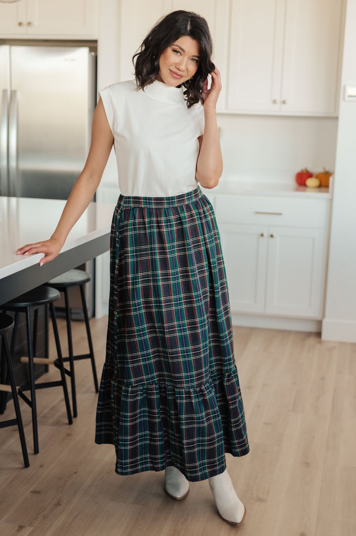 Plaid Perfection Maxi Skirt-Skirts-Inspired by Justeen-Women's Clothing Boutique