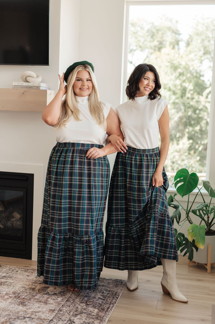 Plaid Perfection Maxi Skirt-Skirts-Inspired by Justeen-Women's Clothing Boutique