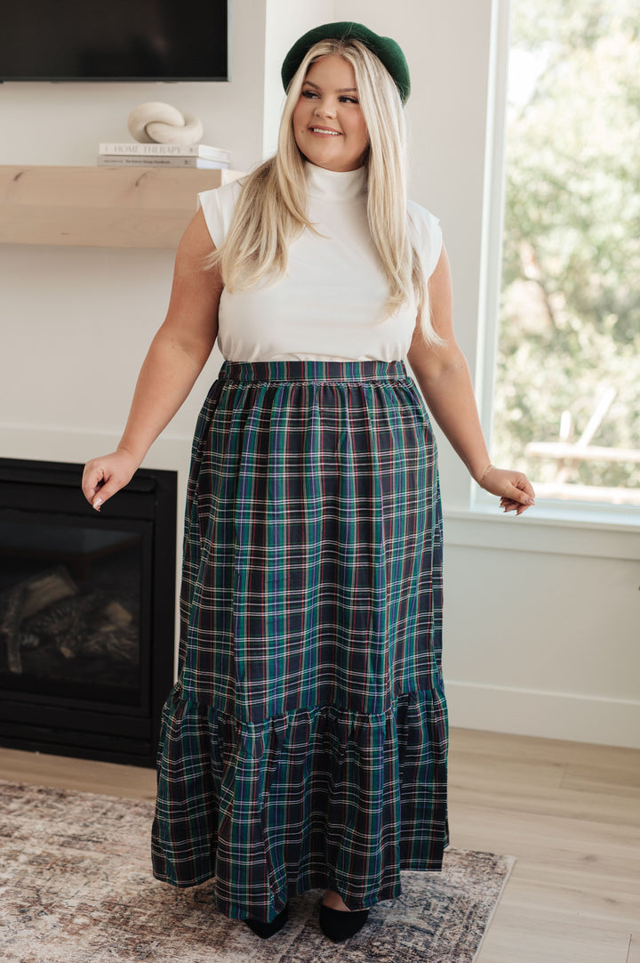 Plaid Perfection Maxi Skirt-Skirts-Inspired by Justeen-Women's Clothing Boutique