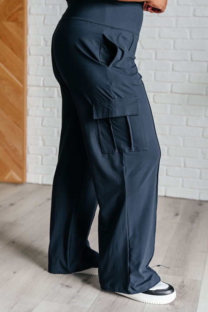 Race to Relax Cargo Pants in Nocturnal Navy-Pants-Inspired by Justeen-Women's Clothing Boutique