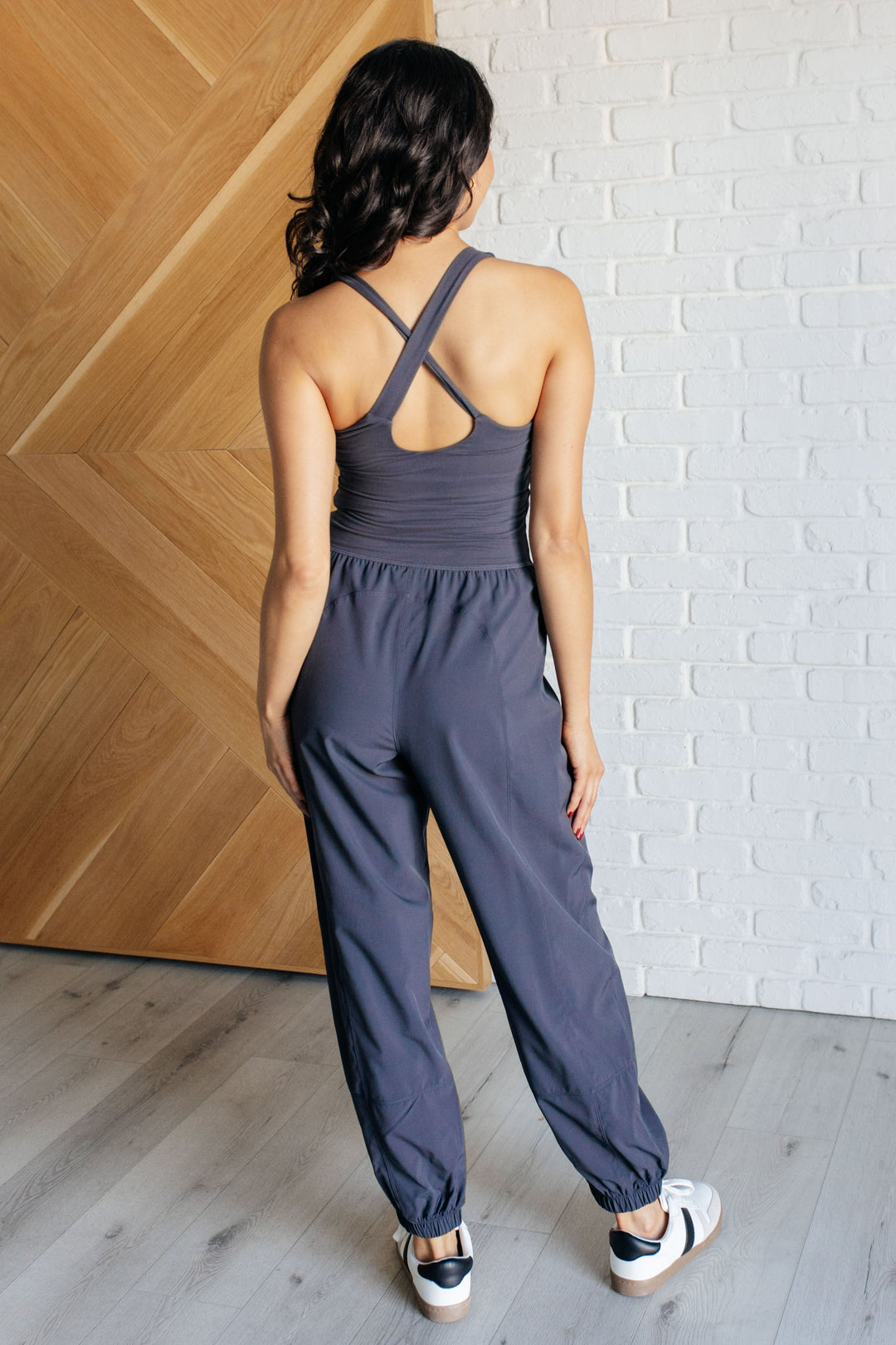 Raising Heart Rate Cutout Jumpsuit in Charcoal-Jumpsuits & Rompers-Inspired by Justeen-Women's Clothing Boutique