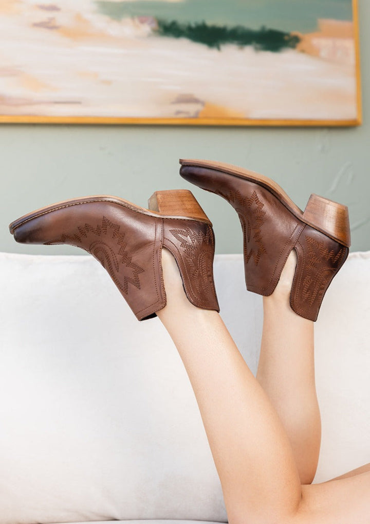 Kickin' Booties in Brown-Shoes-Inspired by Justeen-Women's Clothing Boutique