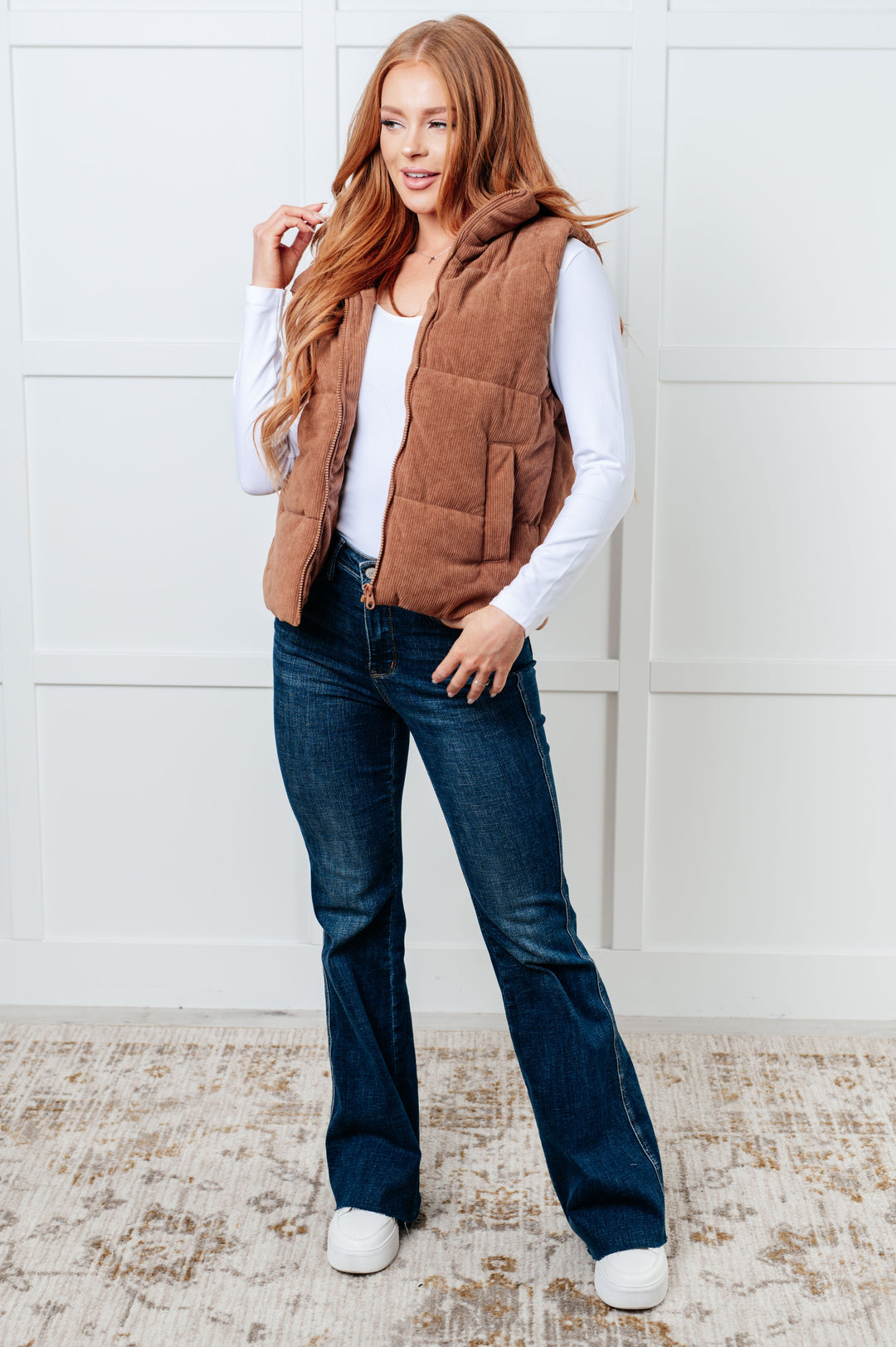 Set Me Up Corduroy Puffer Vest-Outerwear-Inspired by Justeen-Women's Clothing Boutique