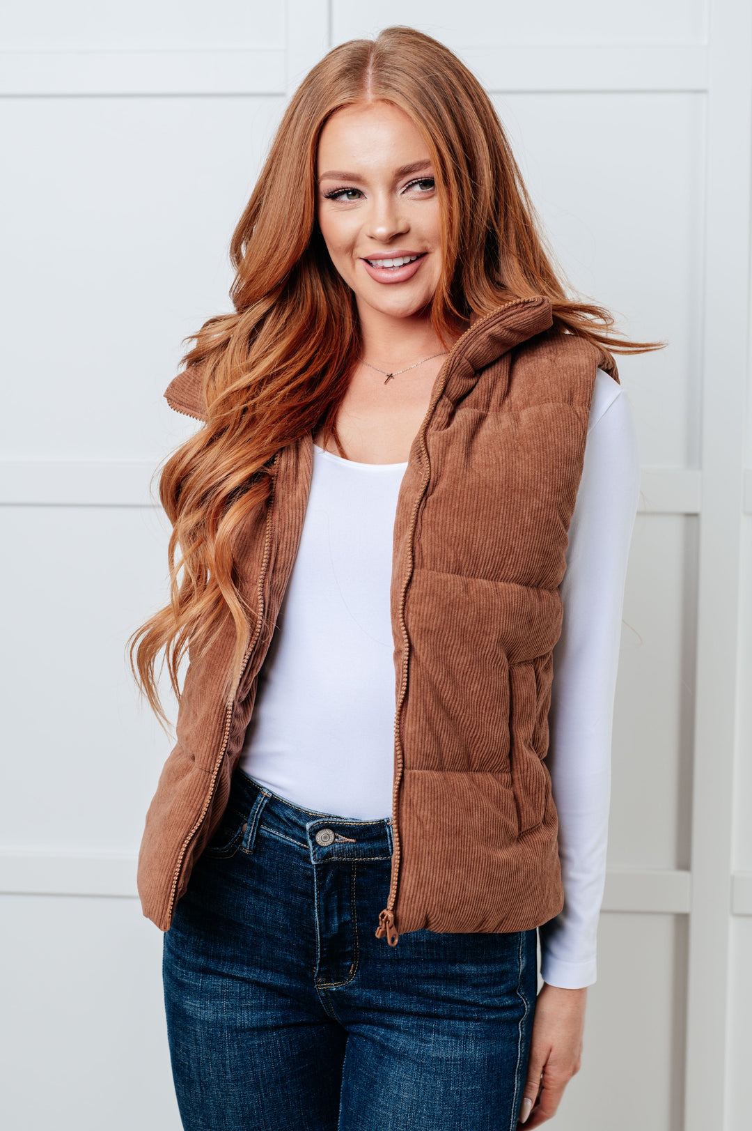 Set Me Up Corduroy Puffer Vest-Outerwear-Inspired by Justeen-Women's Clothing Boutique