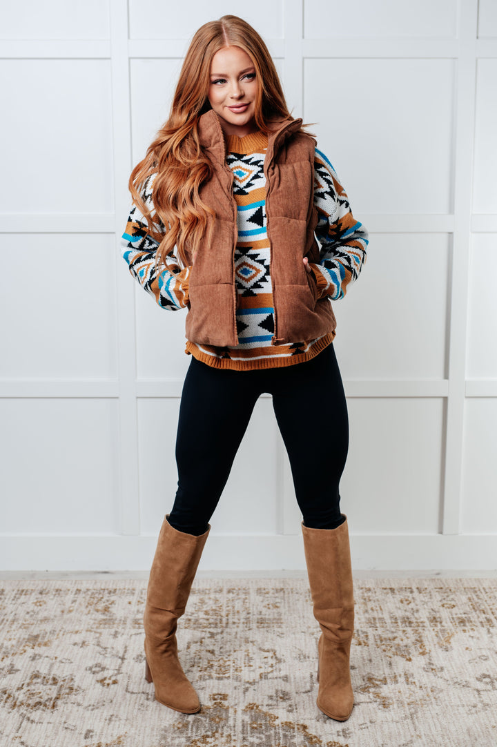 Set Me Up Corduroy Puffer Vest-Outerwear-Inspired by Justeen-Women's Clothing Boutique