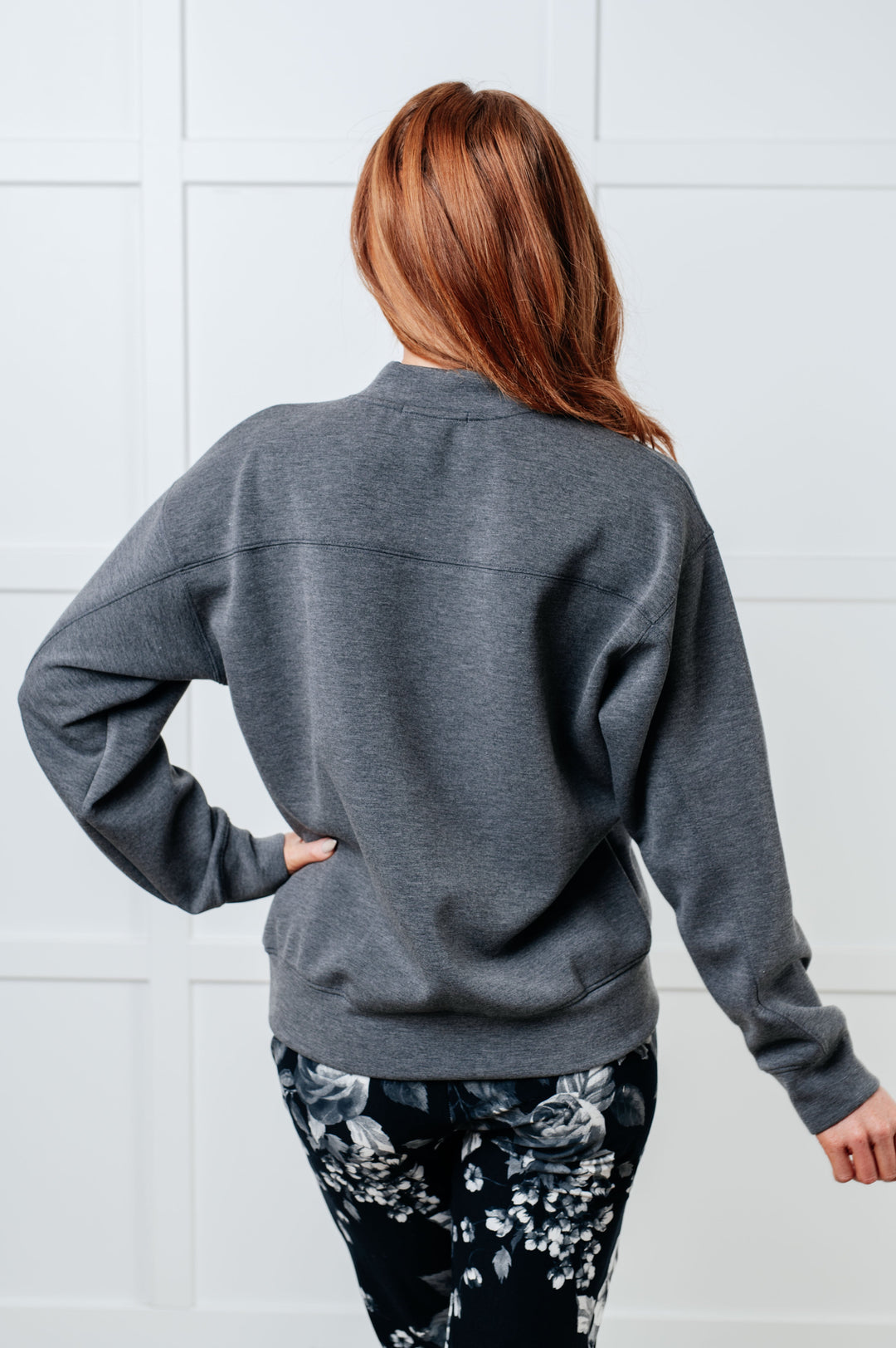 Settle In Mock Neck Sweatshirt-Sweaters/Sweatshirts-Inspired by Justeen-Women's Clothing Boutique