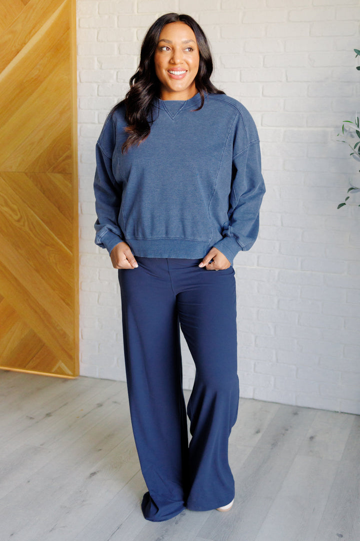 Shavasana Everyday Wide Leg Jumpsuit in Navy-Jumpsuits & Rompers-Inspired by Justeen-Women's Clothing Boutique