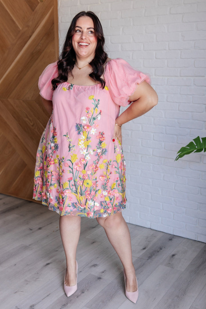 She's Blooming Balloon Sleeve Dress-Dresses-Inspired by Justeen-Women's Clothing Boutique