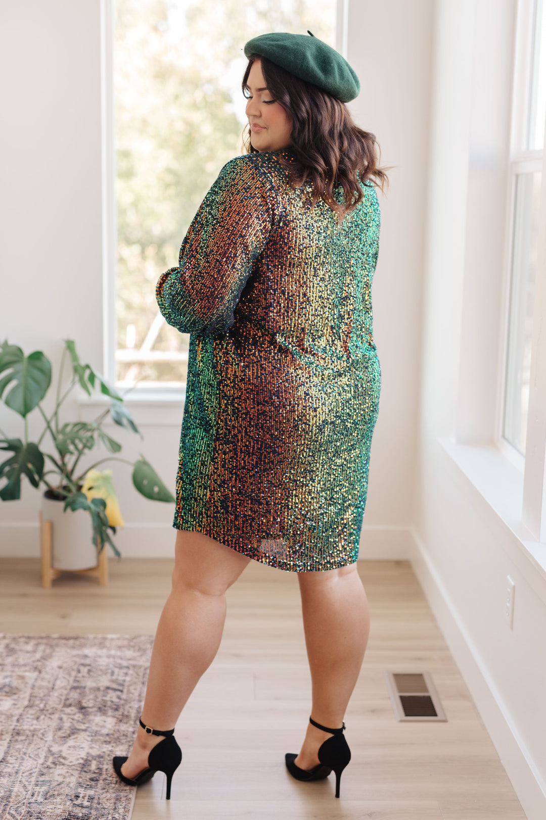 Shimmering Splendor Sequin Shirt Dress-Dresses-Inspired by Justeen-Women's Clothing Boutique