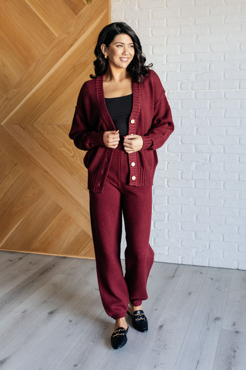 Simple Solution Knit Set in Wine-110 Long Sleeve Tops-Inspired by Justeen-Women's Clothing Boutique