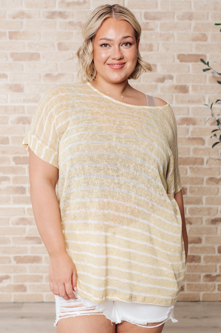 Simply Sweet Striped Top-Short Sleeve Tops-Inspired by Justeen-Women's Clothing Boutique