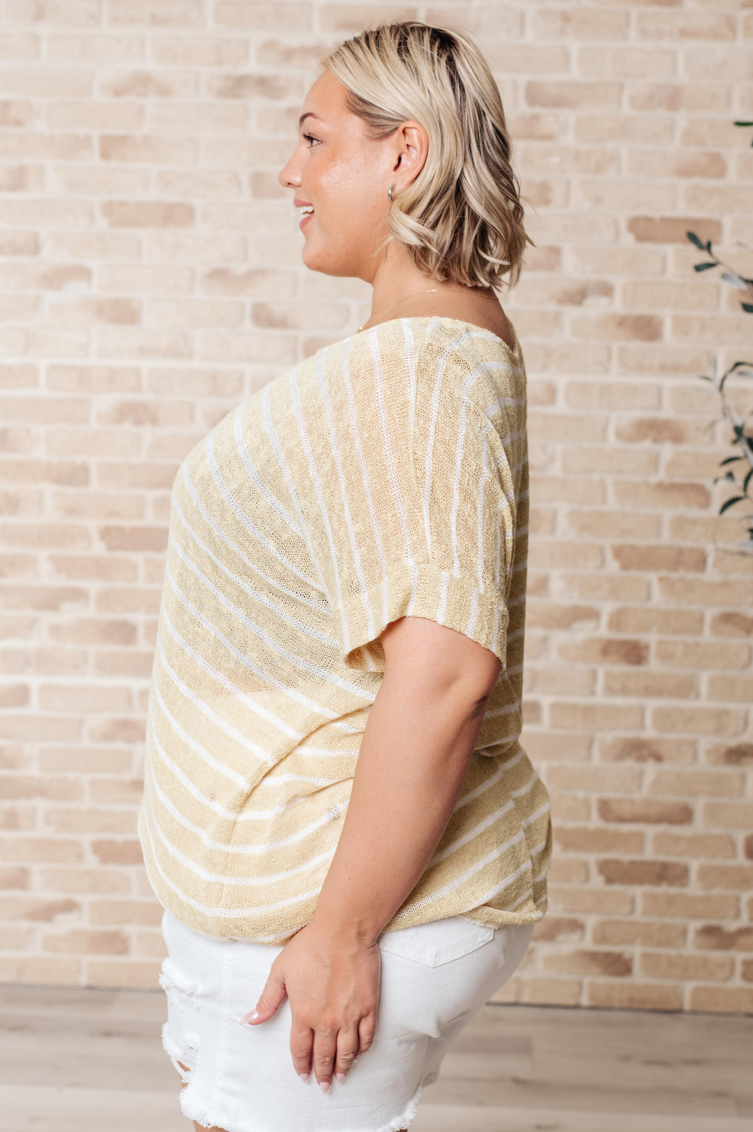 Simply Sweet Striped Top-Short Sleeve Tops-Inspired by Justeen-Women's Clothing Boutique