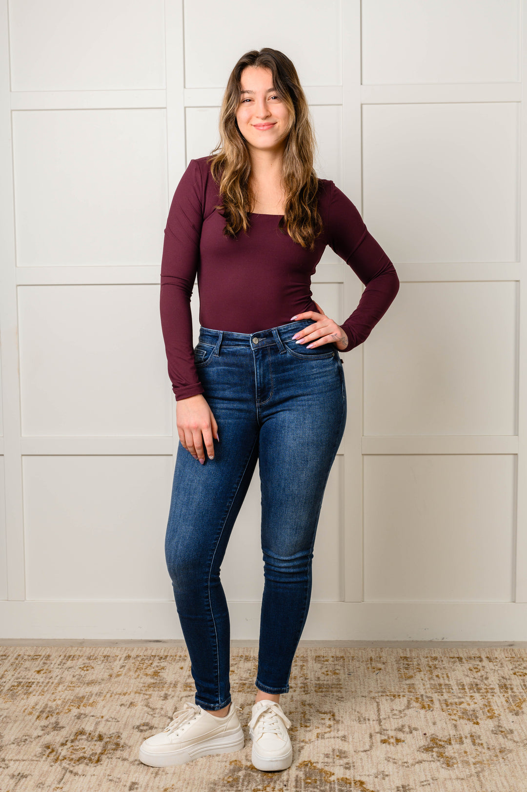 Skylar Mid Rise Thermal Vintage Skinny Jean-Denim-Inspired by Justeen-Women's Clothing Boutique