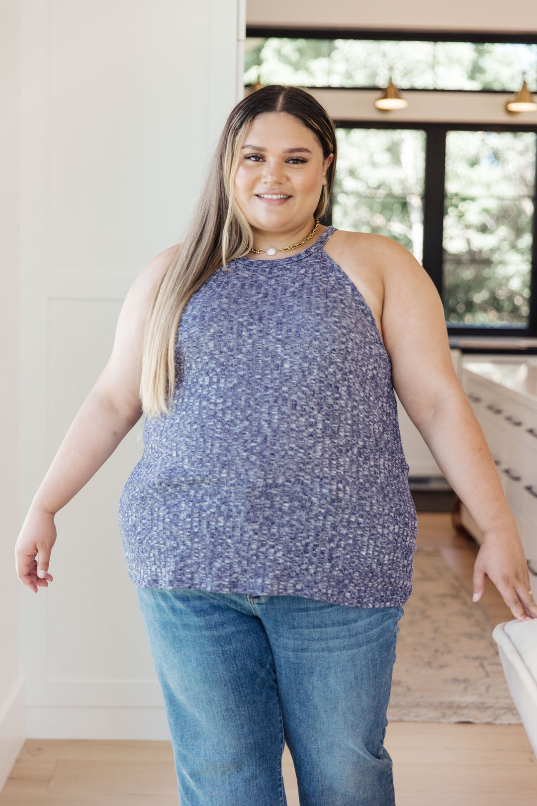 Small Talk Ribbed Halter Top-Tank Tops-Inspired by Justeen-Women's Clothing Boutique