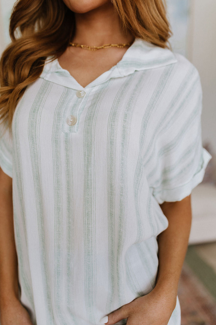 So Far Away Striped Top-Short Sleeve Tops-Inspired by Justeen-Women's Clothing Boutique