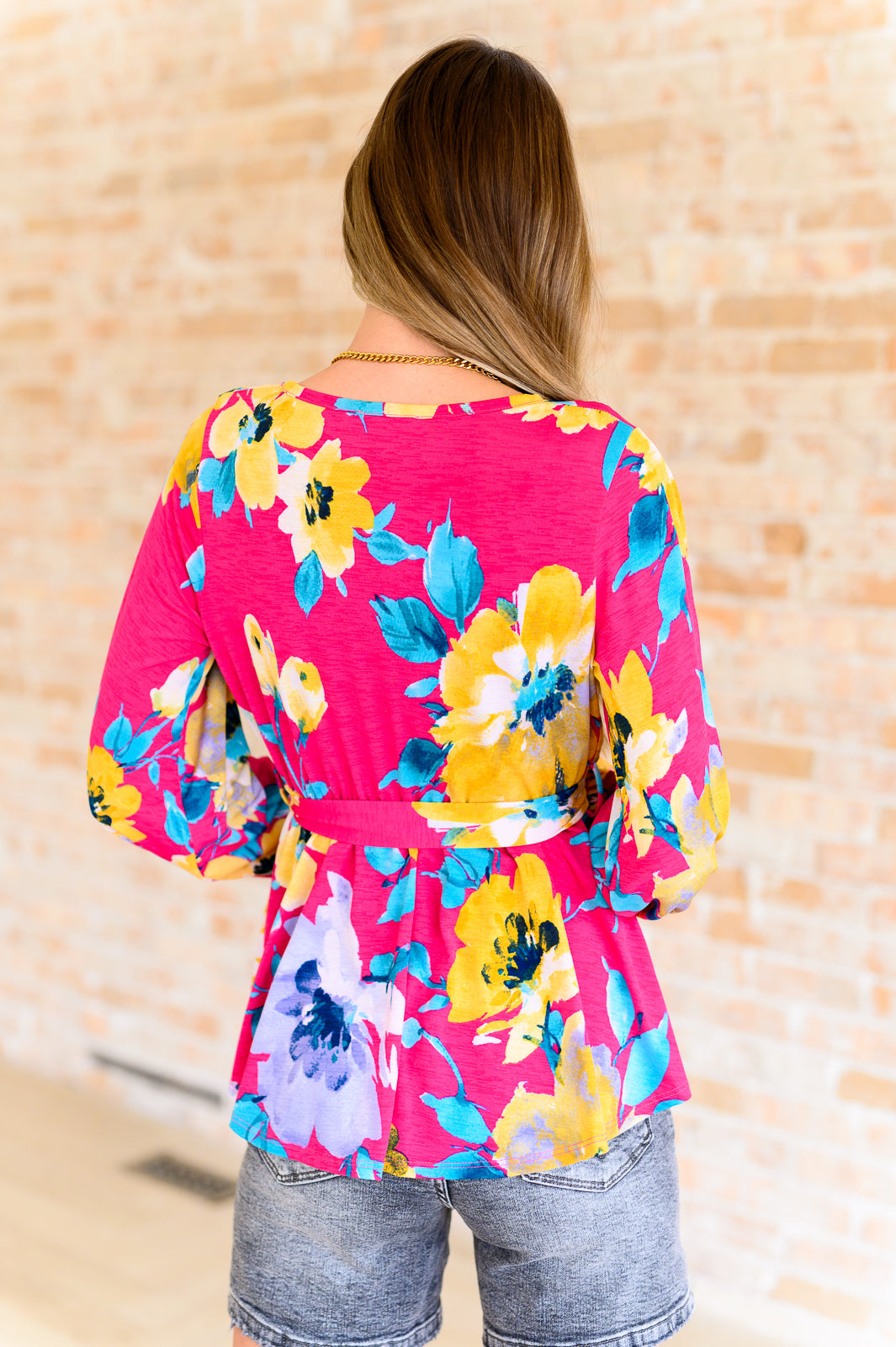 Spring to Be Sprung V-Neck Floral Blouse-110 Long Sleeve Tops-Inspired by Justeen-Women's Clothing Boutique