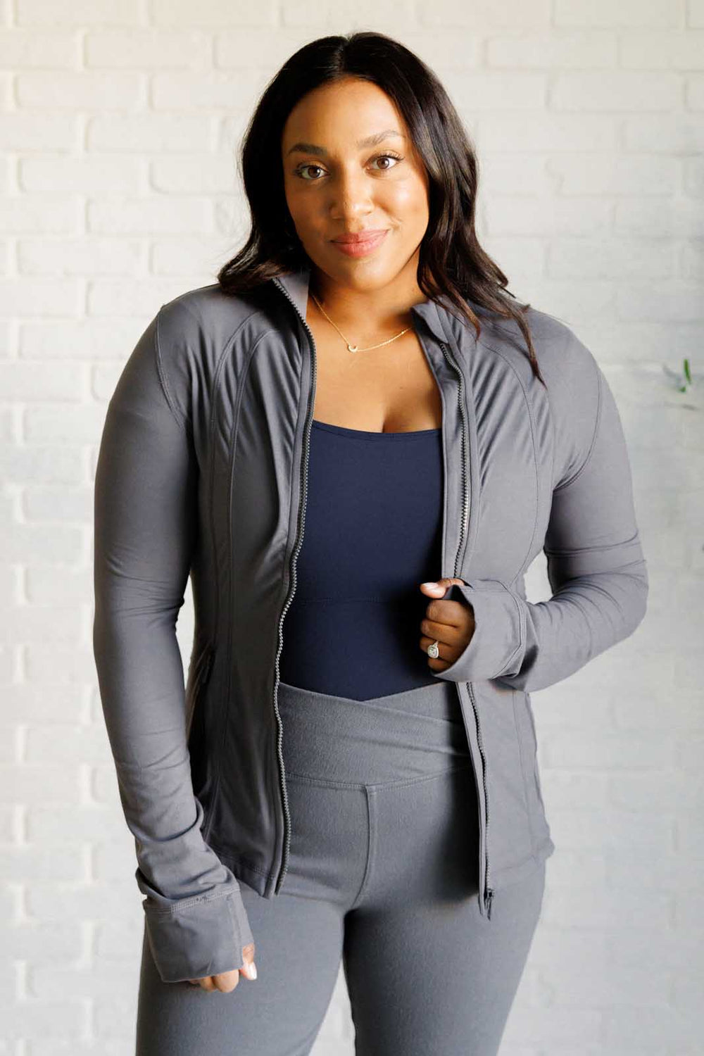 Staying Swift Activewear Jacket in Titanium-Outerwear-Inspired by Justeen-Women's Clothing Boutique