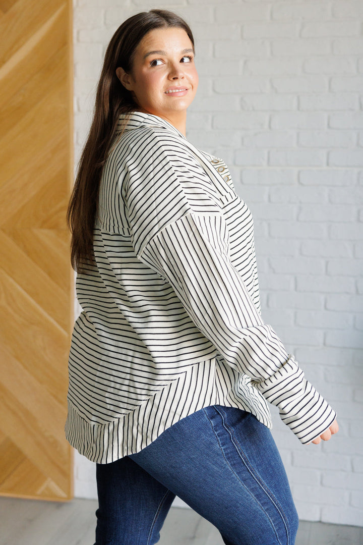 Striped Serendipity Pullover-Sweaters/Sweatshirts-Inspired by Justeen-Women's Clothing Boutique