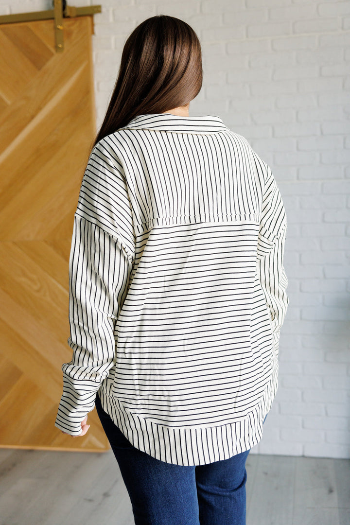 Striped Serendipity Pullover-Sweaters/Sweatshirts-Inspired by Justeen-Women's Clothing Boutique