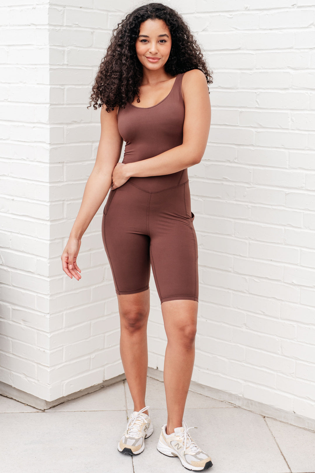 Sun Salutations Body Suit in Java-Jumpsuits & Rompers-Inspired by Justeen-Women's Clothing Boutique in Chicago, Illinois