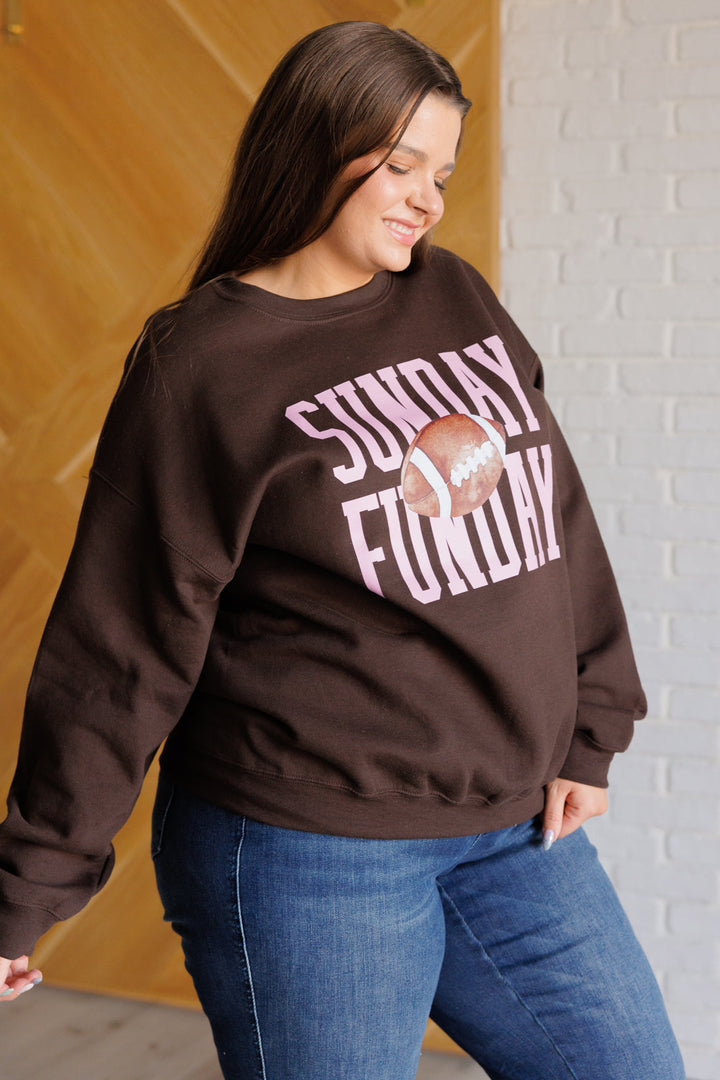 Sunday Funday Graphic Sweatshirt-Sweaters/Sweatshirts-Inspired by Justeen-Women's Clothing Boutique