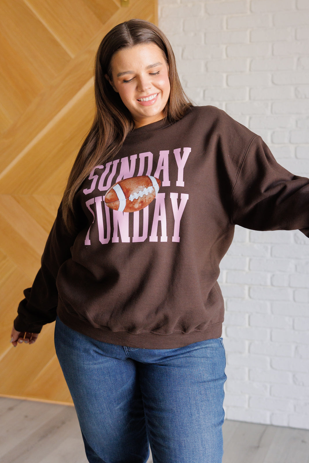 Sunday Funday Graphic Sweatshirt-Sweaters/Sweatshirts-Inspired by Justeen-Women's Clothing Boutique