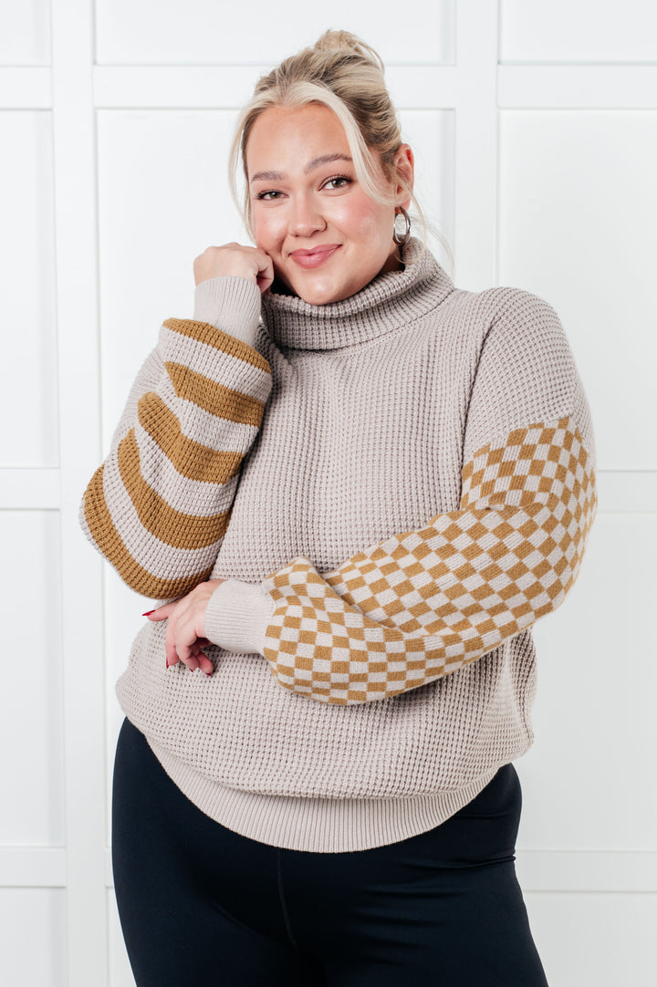 Super Seasonal Patchwork Waffle Knit Sweater-Sweaters/Sweatshirts-Inspired by Justeen-Women's Clothing Boutique