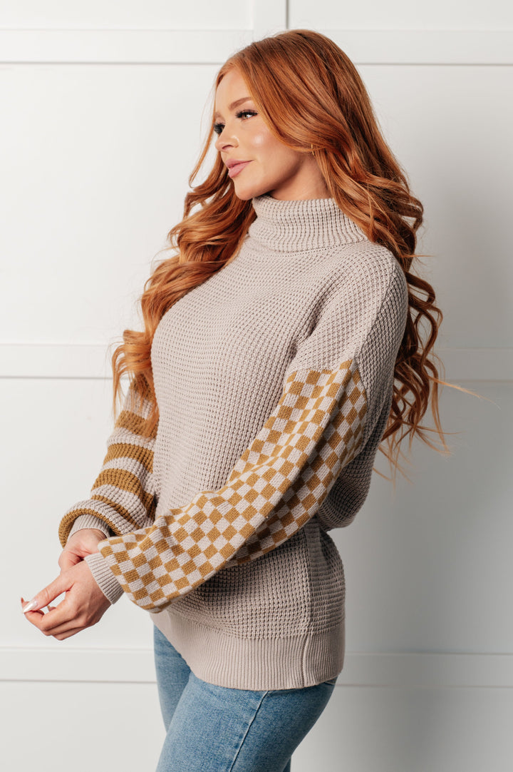 Super Seasonal Patchwork Waffle Knit Sweater-Sweaters/Sweatshirts-Inspired by Justeen-Women's Clothing Boutique