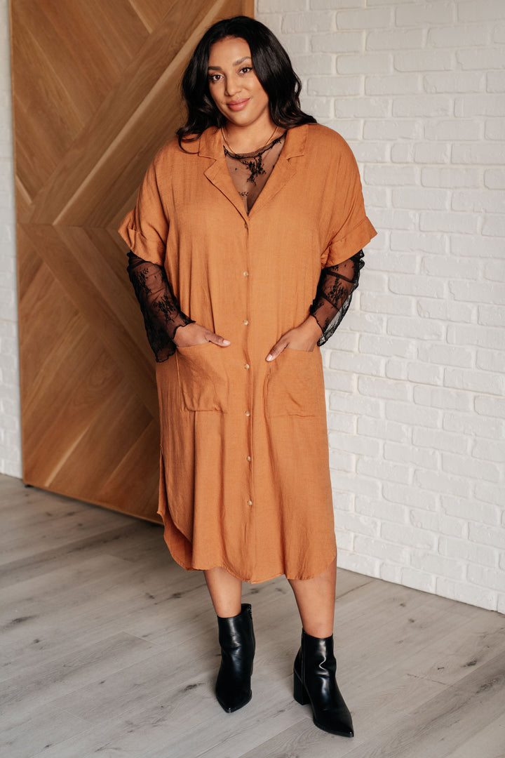 Sure to Be Great Shirt Dress-Dresses-Inspired by Justeen-Women's Clothing Boutique