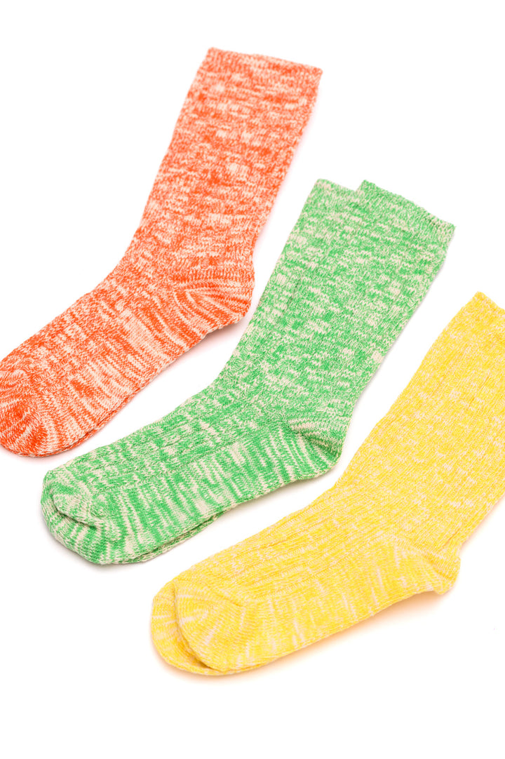 Sweet Heathered Scrunch Socks Set of 3 Pairs-220 Beauty/Gift-Inspired by Justeen-Women's Clothing Boutique