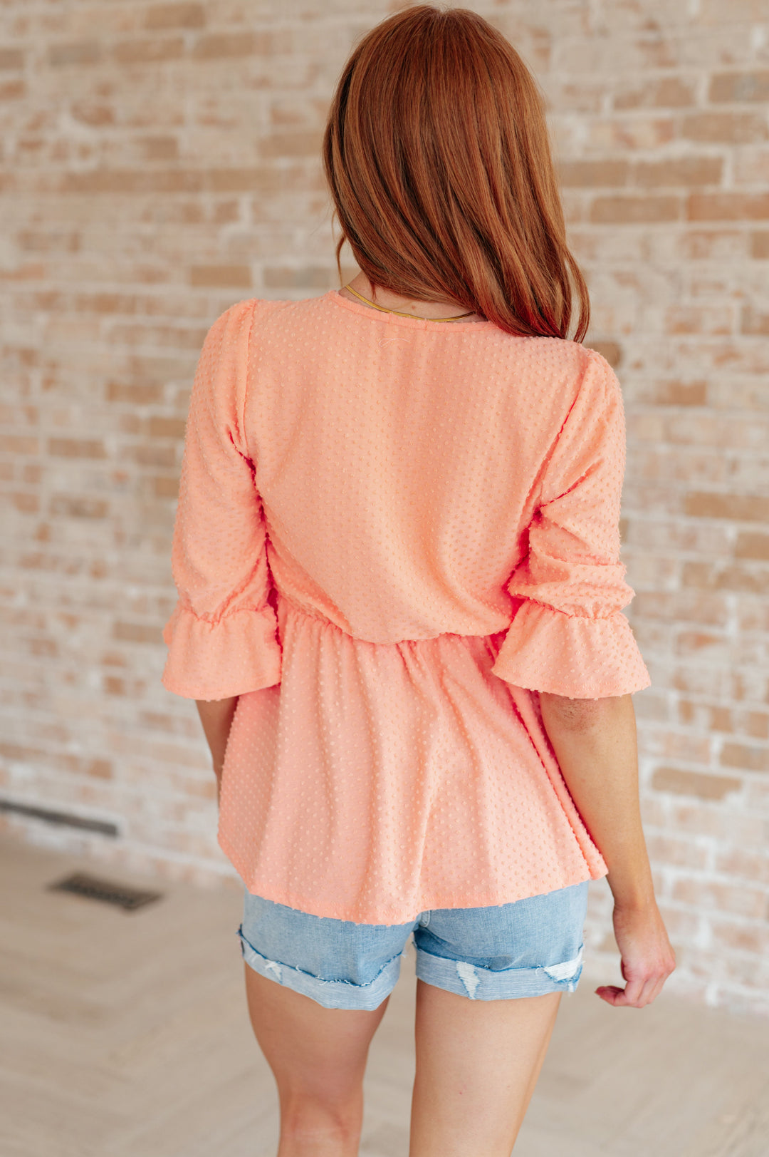 Sweet Sherbet Swiss Dot Top-Short Sleeve Tops-Inspired by Justeen-Women's Clothing Boutique