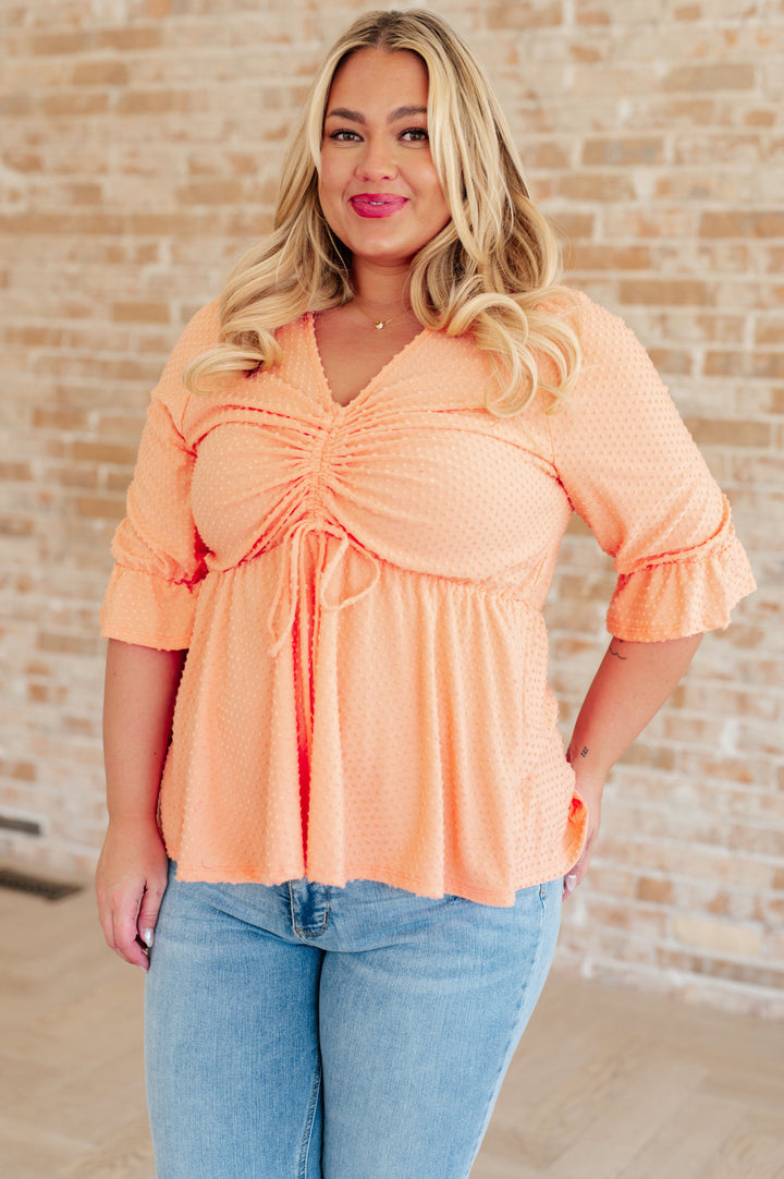 Sweet Sherbet Swiss Dot Top-Short Sleeve Tops-Inspired by Justeen-Women's Clothing Boutique