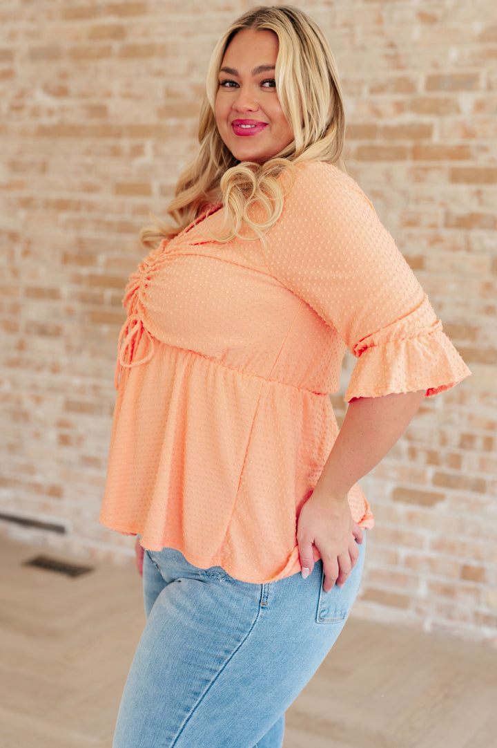 Sweet Sherbet Swiss Dot Top-Short Sleeve Tops-Inspired by Justeen-Women's Clothing Boutique