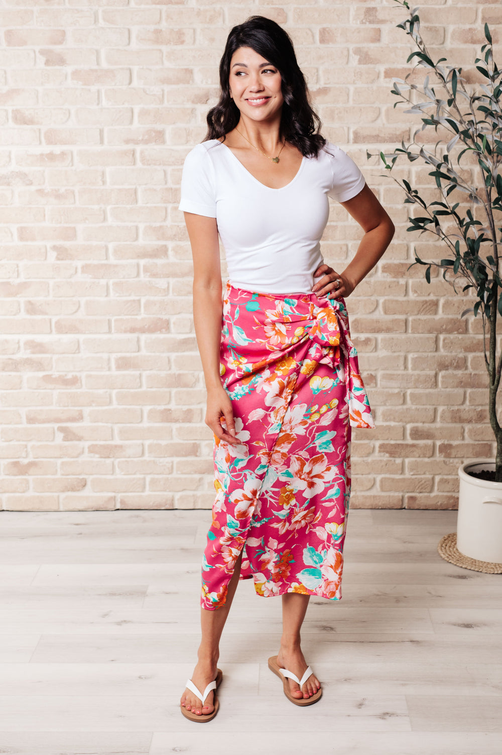 Take Me Outside Wrap Around Skirt in Magenta-Skirts-Inspired by Justeen-Women's Clothing Boutique