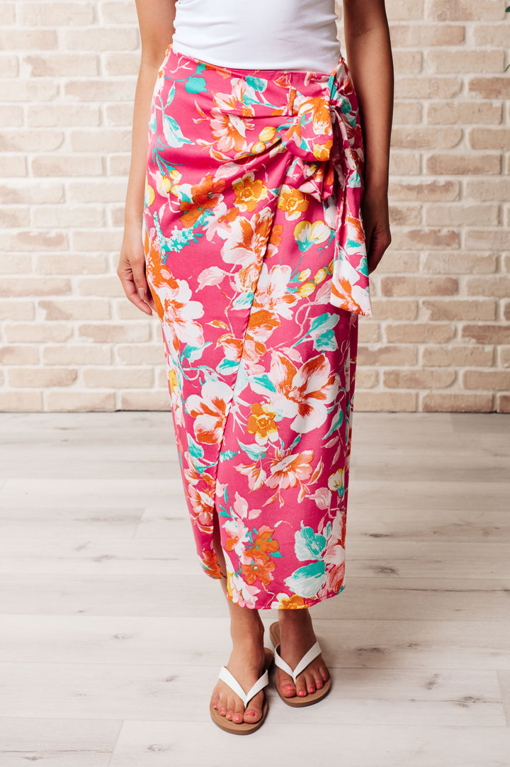 Take Me Outside Wrap Around Skirt in Magenta-Skirts-Inspired by Justeen-Women's Clothing Boutique