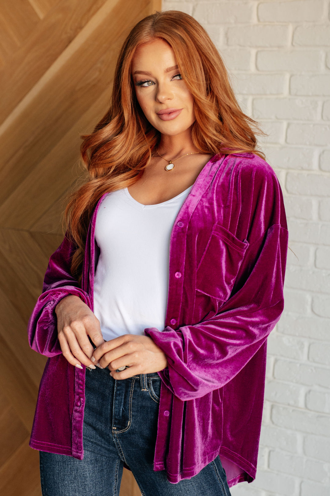 The Best Policy Velvet Balloon Sleeve Top-110 Long Sleeve Tops-Inspired by Justeen-Women's Clothing Boutique