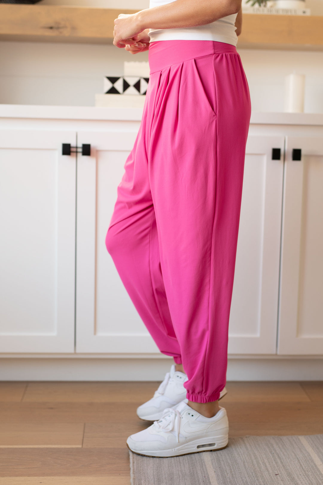 The Motive Slouch Jogger in Hot Pink-Pants-Inspired by Justeen-Women's Clothing Boutique