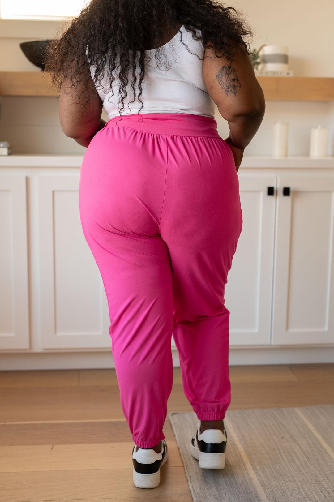 The Motive Slouch Jogger in Hot Pink-Pants-Inspired by Justeen-Women's Clothing Boutique