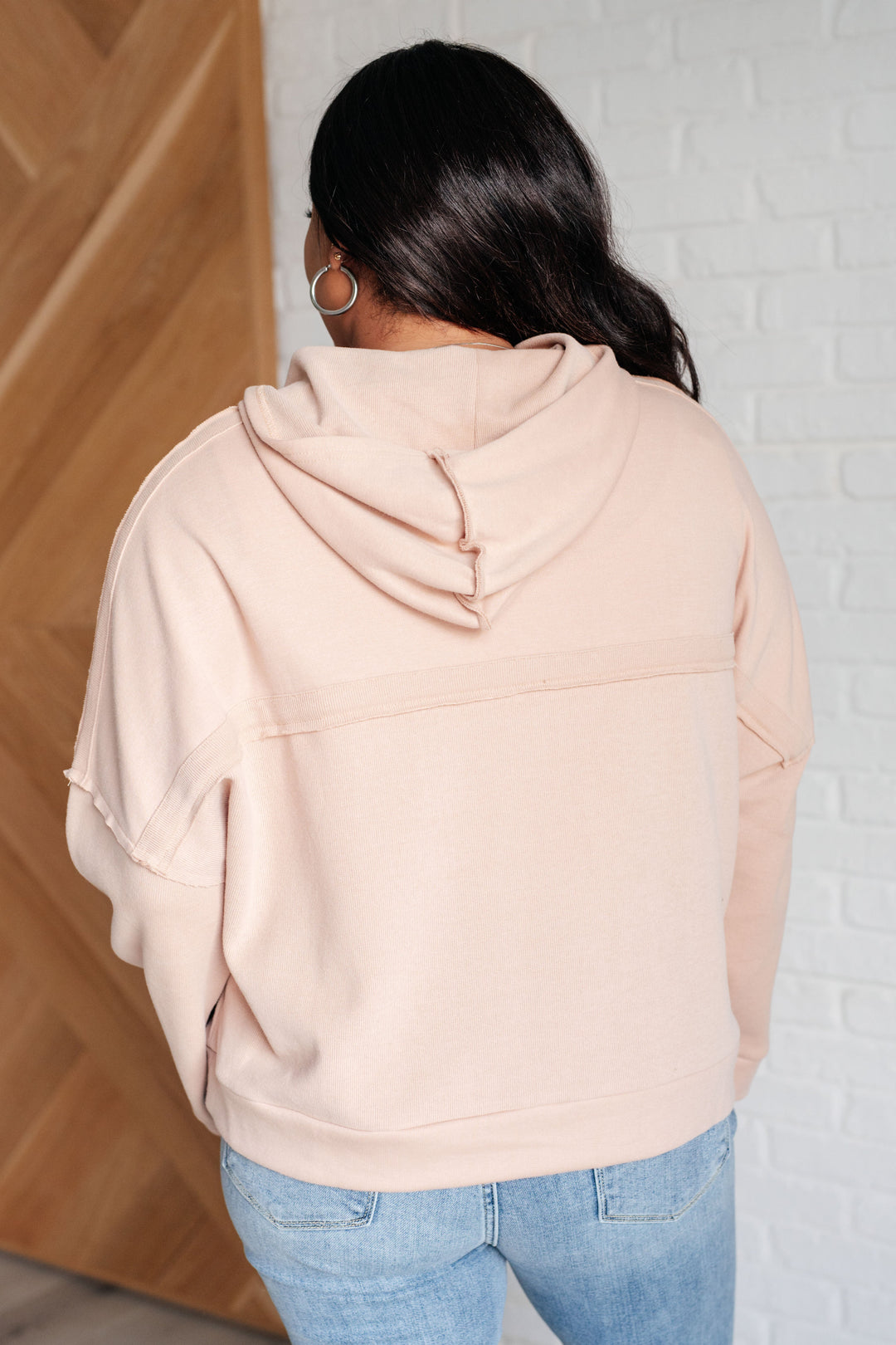 Throwback Heartthrob Hoodie in Beige-Sweaters/Sweatshirts-Inspired by Justeen-Women's Clothing Boutique