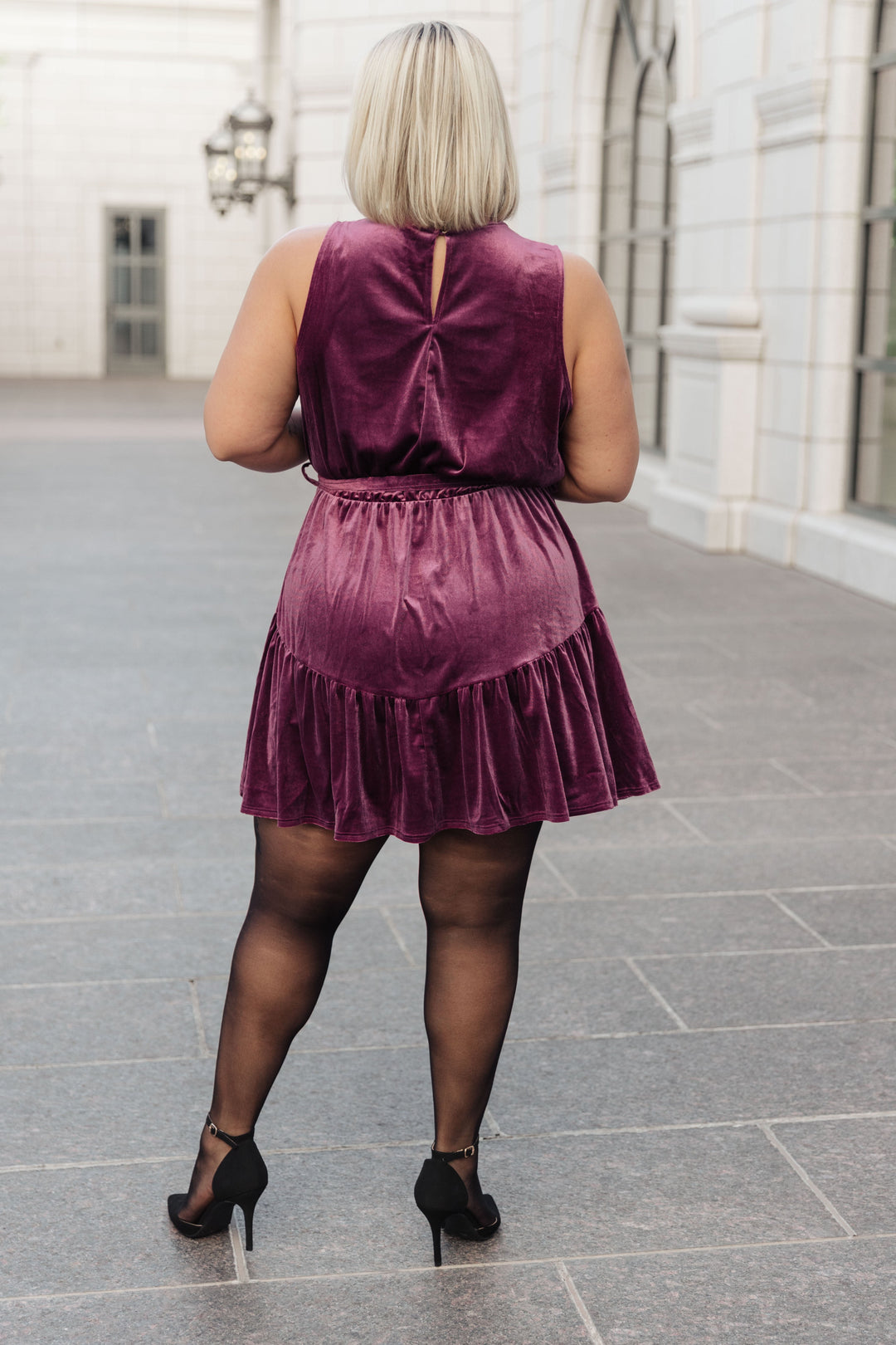 Tied In A Bow Velvet Dress-Dresses-Inspired by Justeen-Women's Clothing Boutique