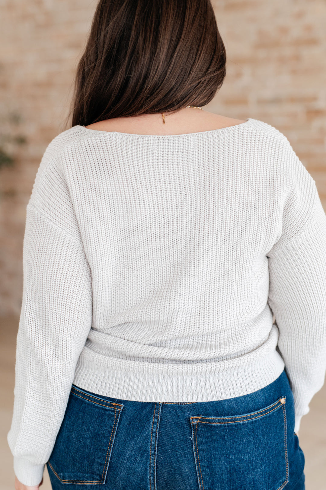 Told You So Ribbed Knit V Neck Sweater-Sweaters/Sweatshirts-Inspired by Justeen-Women's Clothing Boutique