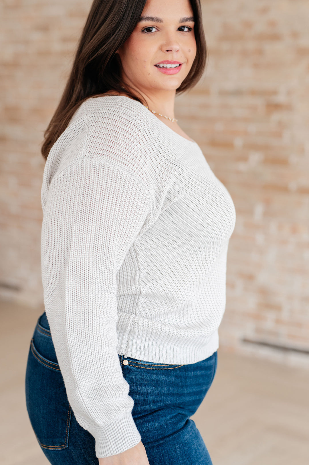 Told You So Ribbed Knit V Neck Sweater-Sweaters/Sweatshirts-Inspired by Justeen-Women's Clothing Boutique