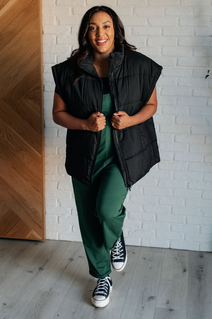 Totally Me Spaghetti Strap Jumpsuit in Dark Green-Jumpsuits & Rompers-Inspired by Justeen-Women's Clothing Boutique