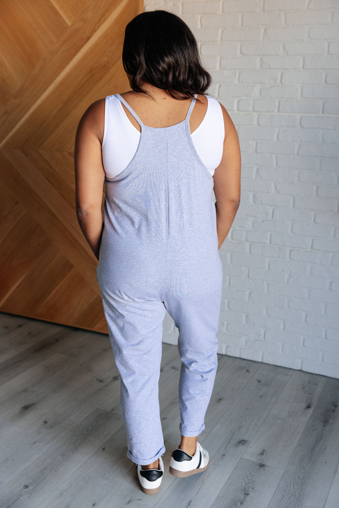 Totally Me Spaghetti Strap Jumpsuit in Heather Grey-Jumpsuits & Rompers-Inspired by Justeen-Women's Clothing Boutique