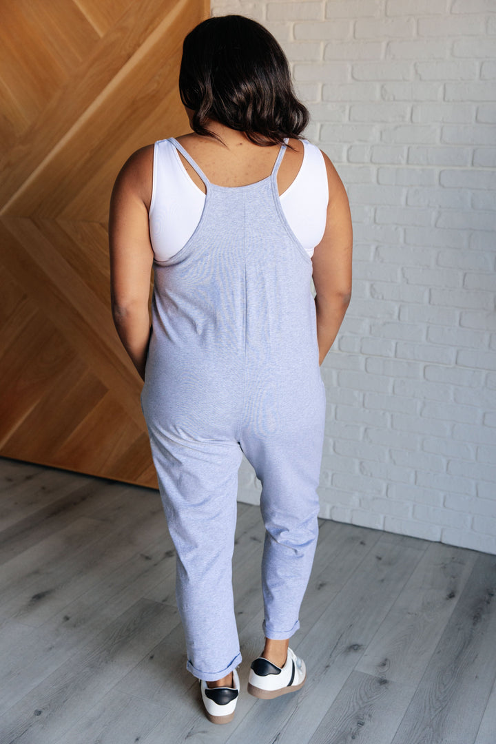 Totally Me Spaghetti Strap Jumpsuit in Heather Grey-Jumpsuits & Rompers-Inspired by Justeen-Women's Clothing Boutique