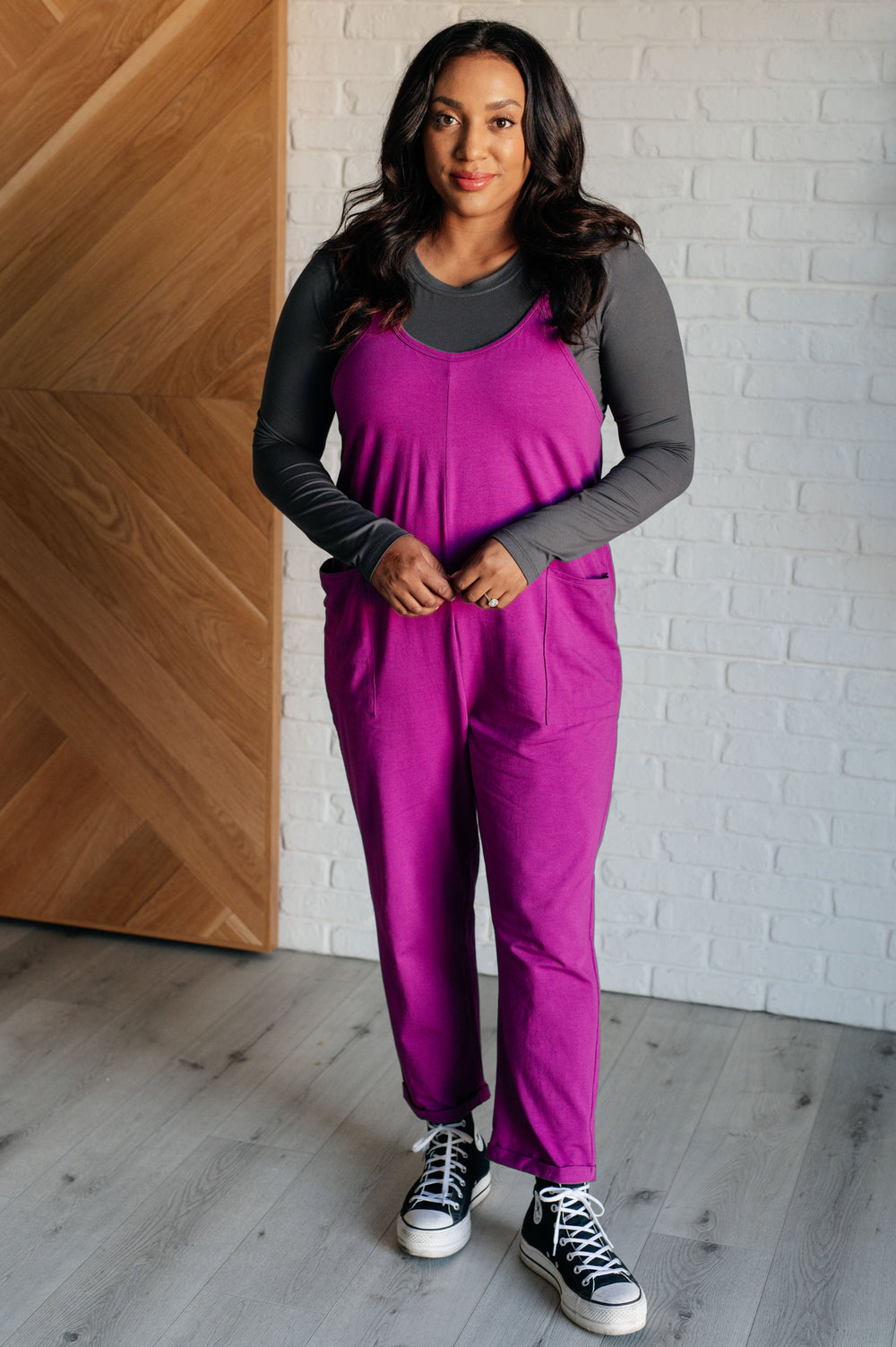 Totally Me Spaghetti Strap Jumpsuit in Light Plum-Jumpsuits & Rompers-Inspired by Justeen-Women's Clothing Boutique