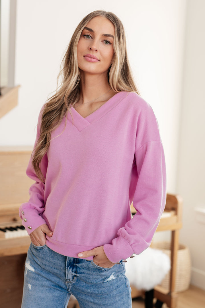 Totally Verified Long Sleeve V-Neck Top-Long Sleeve Tops-Inspired by Justeen-Women's Clothing Boutique in Chicago, Illinois