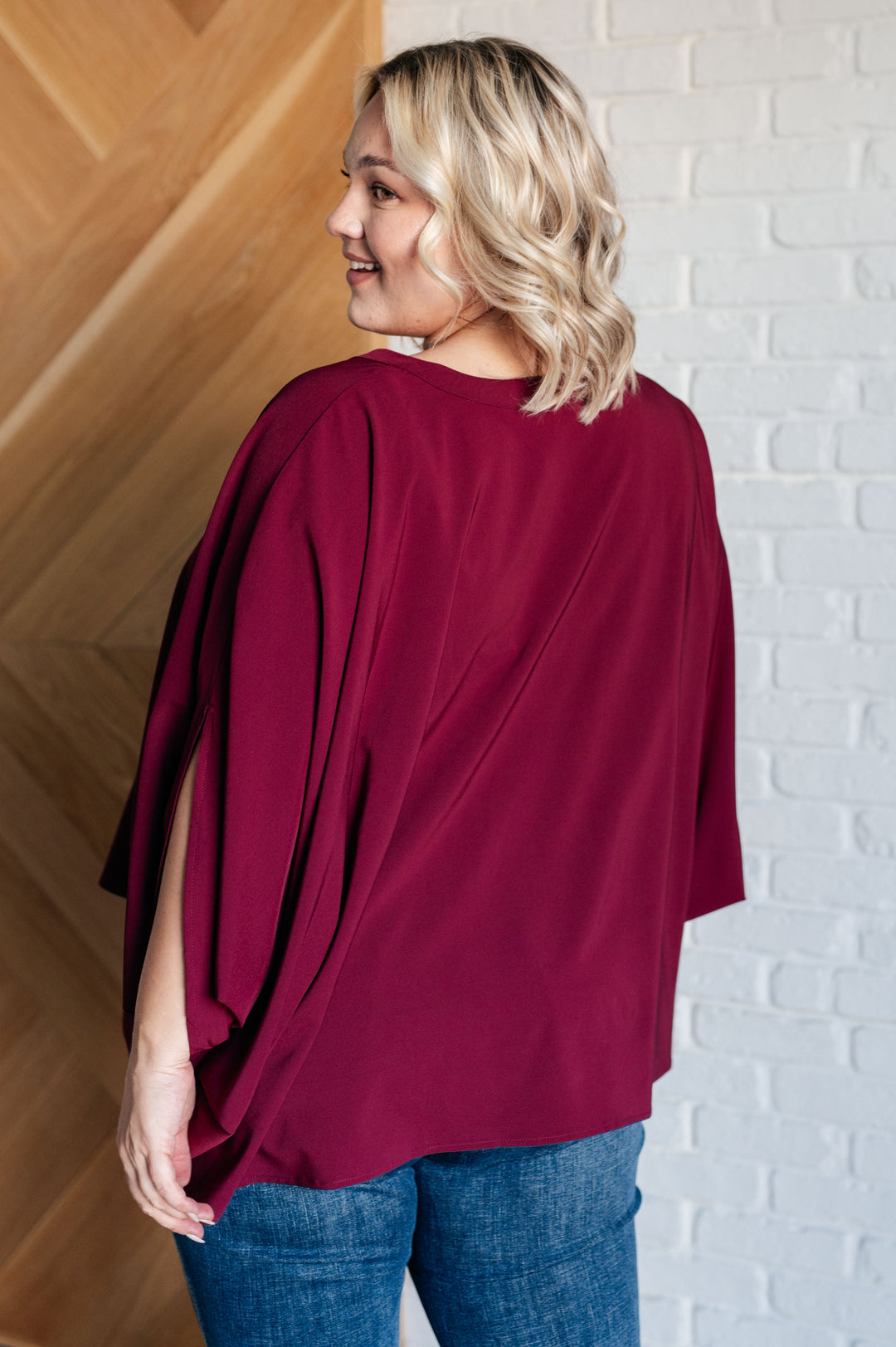 Universal Philosophy Blouse in Wine-110 Long Sleeve Tops-Inspired by Justeen-Women's Clothing Boutique